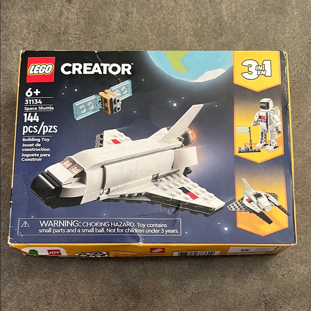 Lego White and Black Building Set Space Shuttle